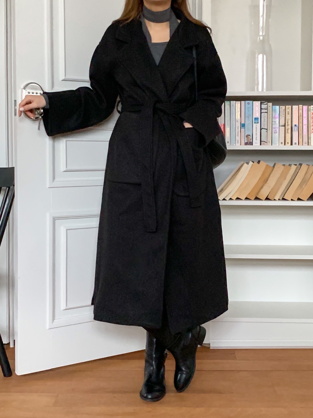 [ ZEROG ] robe paris shutter coat _ Black